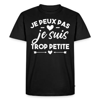 J'peux pas je suis trop petite - T-shirt Premium bio Homme - noir - Devant - Nico (187cm)
