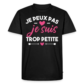 J'peux pas je suis trop petite - T-shirt Premium bio Homme - noir - Devant - Nico (187cm)