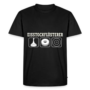 Eisstockschießen Eisstock Flüsterer Stockschießen - Männer Premium Bio T-Shirt - Schwarz - Vorne - Nico (187cm)