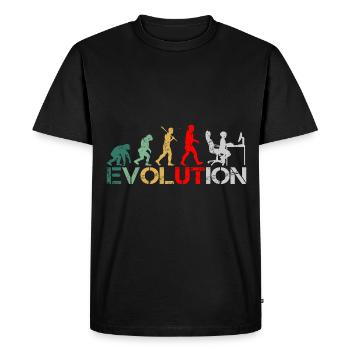 Computer Nerd Programmer Evolution funny - Men's Premium Organic T-Shirt - black - Front - Nico (187cm)