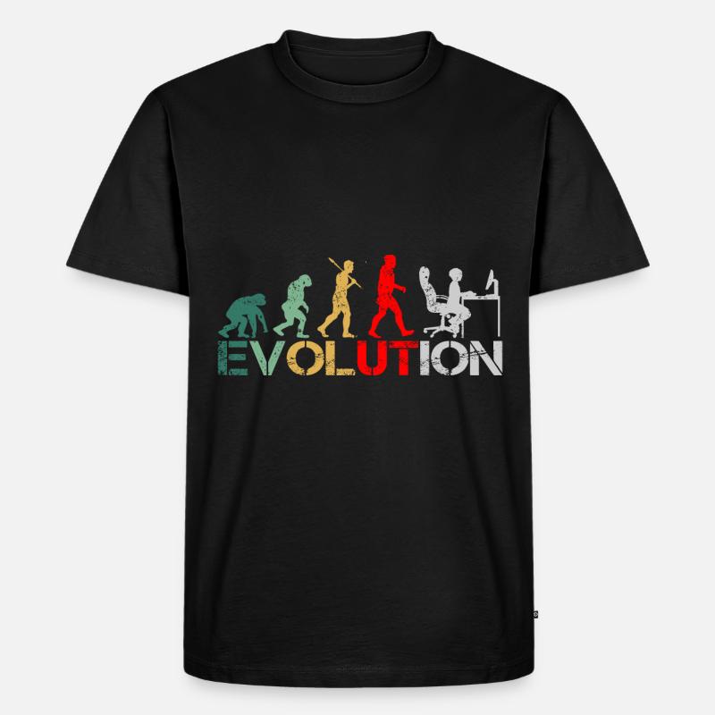 Computer Nerd Programmierer Evolution witzige - Männer Premium Bio T-Shirt - Schwarz