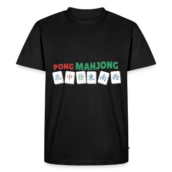Cadeau pour les fans de Mahjong - T-shirt Premium bio Homme - noir - Devant - Nico (187cm)
