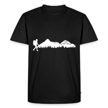 Mountain - Hikers - (8) - Men's Premium Organic T-Shirt - black - Front - Nico (187cm)