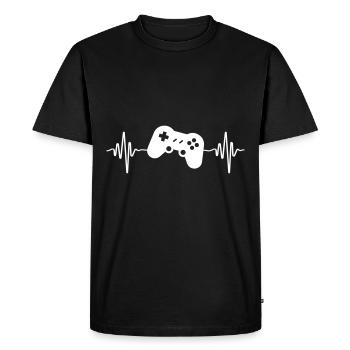 impulsion du contrôleur de joueur - T-shirt Premium bio Homme - noir - Devant - Nico (187cm)