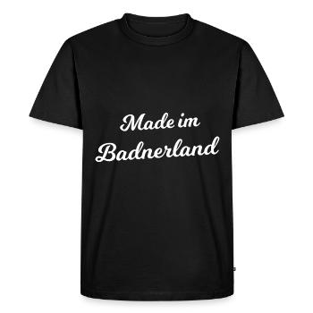 Made in Badnerland - Men's Premium Organic T-Shirt - black - Front - Nico (187cm)