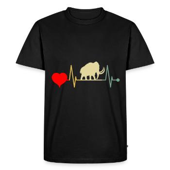 Mammut Elephant Mountain Éventails Préhistoriques Vintage - T-shirt Premium bio Homme - noir - Devant - Nico (187cm)