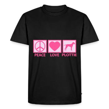Plott Hound Plotthound Maman Mama Rose Peace Love - T-shirt Premium bio Homme - noir - Devant - Nico (187cm)