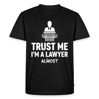 Jura Student Lawyer Law Student - Men's Premium Organic T-Shirt - black - Front - Nico (187cm)