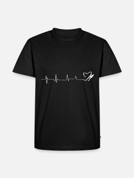 Heart - Heartbeat - Climbing - (7) - Men's Premium Organic T-Shirt - black