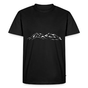 Montagne - (5) - T-shirt Premium bio Homme - noir - Devant - Nico (187cm)