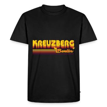 design cool du quartier de Kreuzberg Berlin - T-shirt Premium bio Homme - noir - Devant - Nico (187cm)