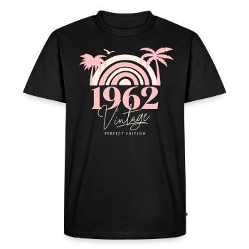 Sun Retro Anniversary Vintage 1962 60 Years - Men's Premium Organic T-Shirt - black - Front - Nico (187cm)