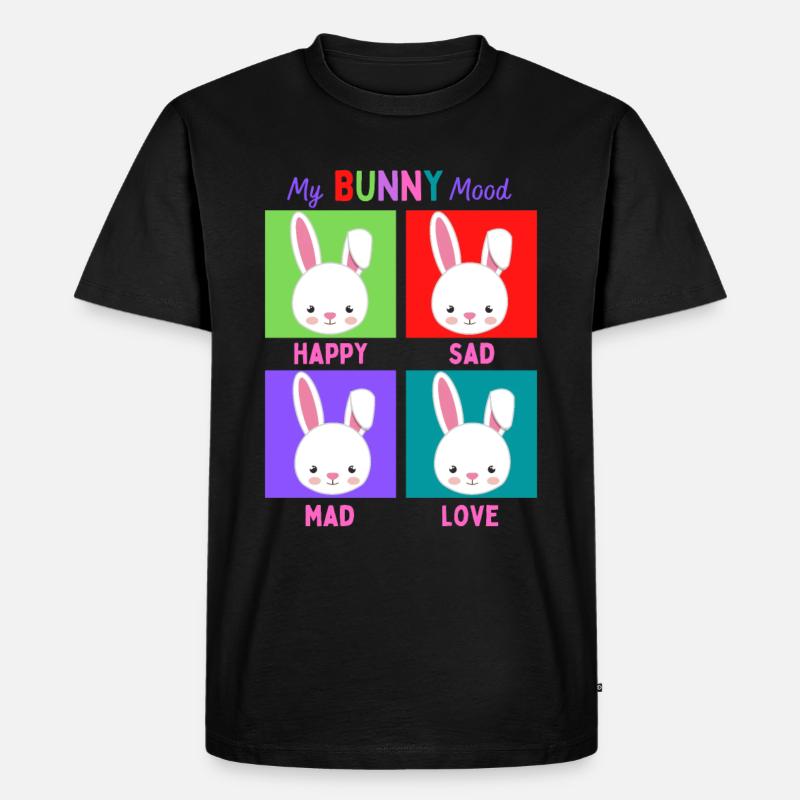 My Rabbit Mood - Männer Premium Bio T-Shirt - Schwarz