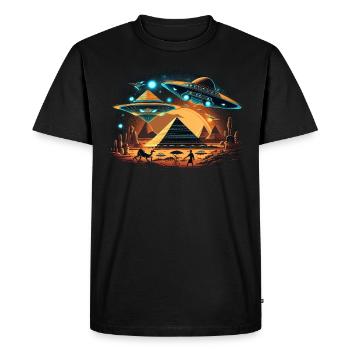 Ancient Astronaut Theory - Men's Premium Organic T-Shirt - black - Front - Nico (187cm)