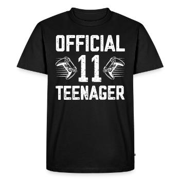 Official 11 Years Teenager Birthday 11 for Gamer - Men's Premium Organic T-Shirt - black - Front - Nico (187cm)