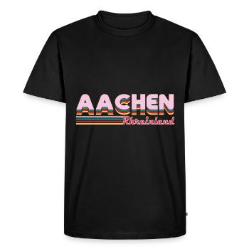 Aix-la-Chapelle Rheinland Design pour les natifs d’Aix-la-Chapelle - T-shirt Premium bio Homme - noir - Devant - Nico (187cm)