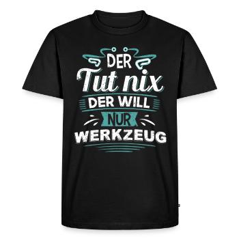 Tool Artisan DIY Store Do-it-yourselfer - Men's Premium Organic T-Shirt - black - Front - Nico (187cm)