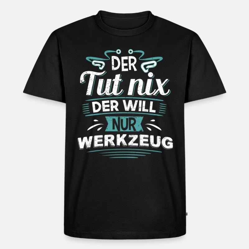Werkzeug Handwerker Baumarkt Heimwerker - Männer Premium Bio T-Shirt - Schwarz