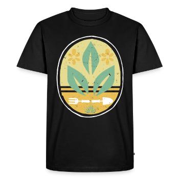 Jardin prime chemise jardinier cadeau jardin - T-shirt Premium bio Homme - noir - Devant - Nico (187cm)