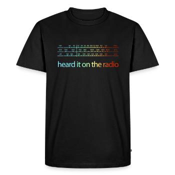 Radio Hi-Fi Vintage Audio stéréo HiFi rétro - T-shirt Premium bio Homme - noir - Devant - Nico (187cm)