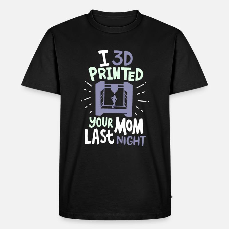 3D printer CNC machine - Men's Premium Organic T-Shirt - black