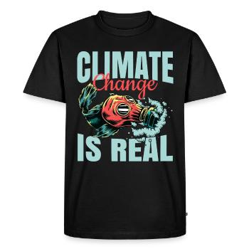Climate Change Environmental Protection Nature Conservation Gift Idea - Men's Premium Organic T-Shirt - black - Front - Nico (187cm)