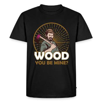 Bois tu es à moi - T-shirt Premium bio Homme - noir - Devant - Nico (187cm)