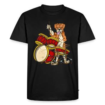 Boxer drums - Men's Premium Organic T-Shirt - black - Front - Nico (187cm)