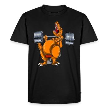 Pression de la banque tyrannosaure - T-shirt Premium bio Homme - noir - Devant - Nico (187cm)
