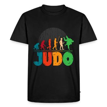 Judo evolution - Men's Premium Organic T-Shirt - black - Front - Nico (187cm)