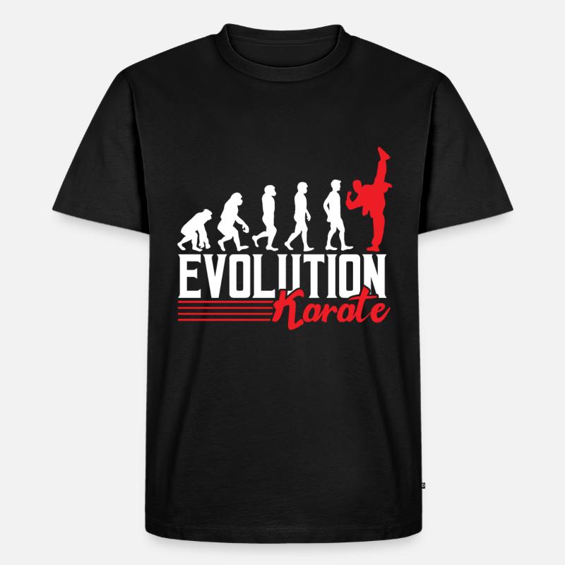 Evolution Karate - Männer Premium Bio T-Shirt - Schwarz
