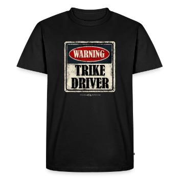 TRIKE KINGS / WARNING TRIKE DRIVER - Men's Premium Organic T-Shirt - black - Front - Nico (187cm)