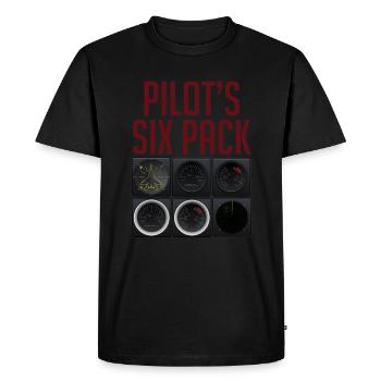 Pilot flying - Men's Premium Organic T-Shirt - black - Front - Nico (187cm)