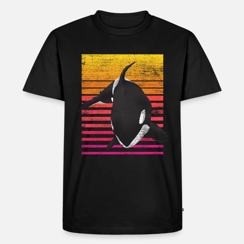 Orca Wal - Männer Premium Bio T-Shirt - Schwarz