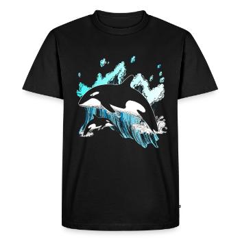 Orca - T-shirt Premium bio Homme - noir - Devant - Nico (187cm)