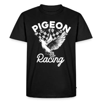 Pigeons de pigeons - T-shirt Premium bio Homme - noir - Devant - Nico (187cm)