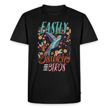 Oiseau animal animal - T-shirt Premium bio Homme - noir - Devant - Nico (187cm)
