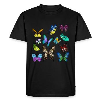 Papillon insecte cocon - T-shirt Premium bio Homme - noir - Devant - Nico (187cm)