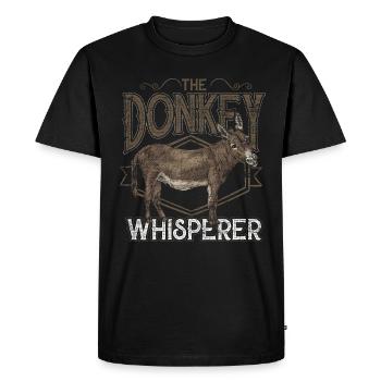 Donkey Agriculture - Men's Premium Organic T-Shirt - black - Front - Nico (187cm)