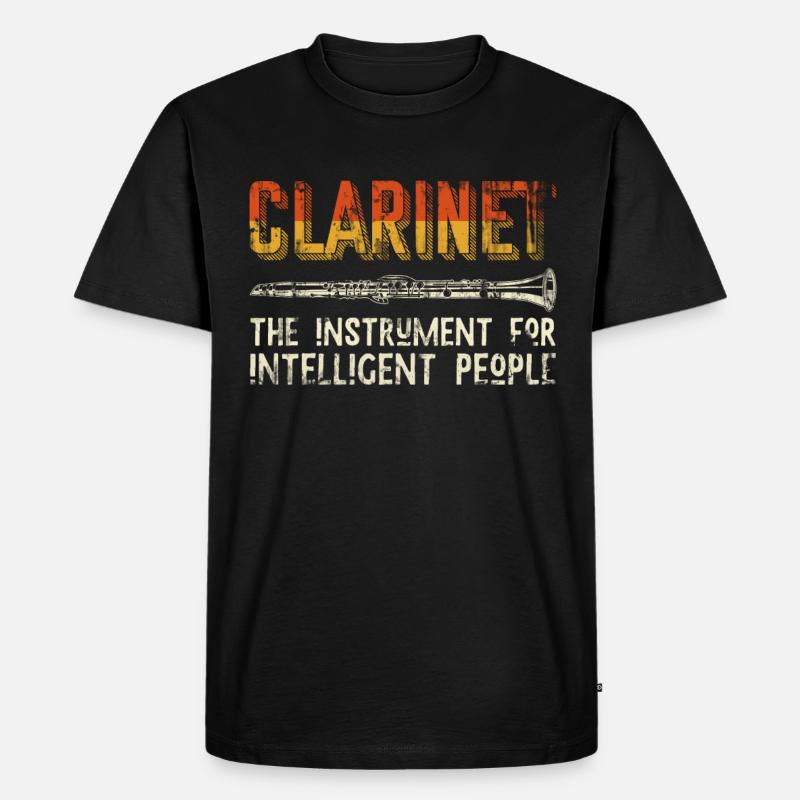 Klarinette - Männer Premium Bio T-Shirt - Schwarz
