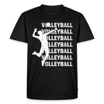 volley-ball volley-ball volley-ball - T-shirt Premium bio Homme - noir - Devant - Nico (187cm)