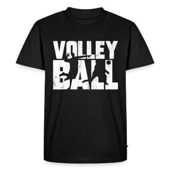 ballon de volley - T-shirt Premium bio Homme - noir - Devant - Nico (187cm)
