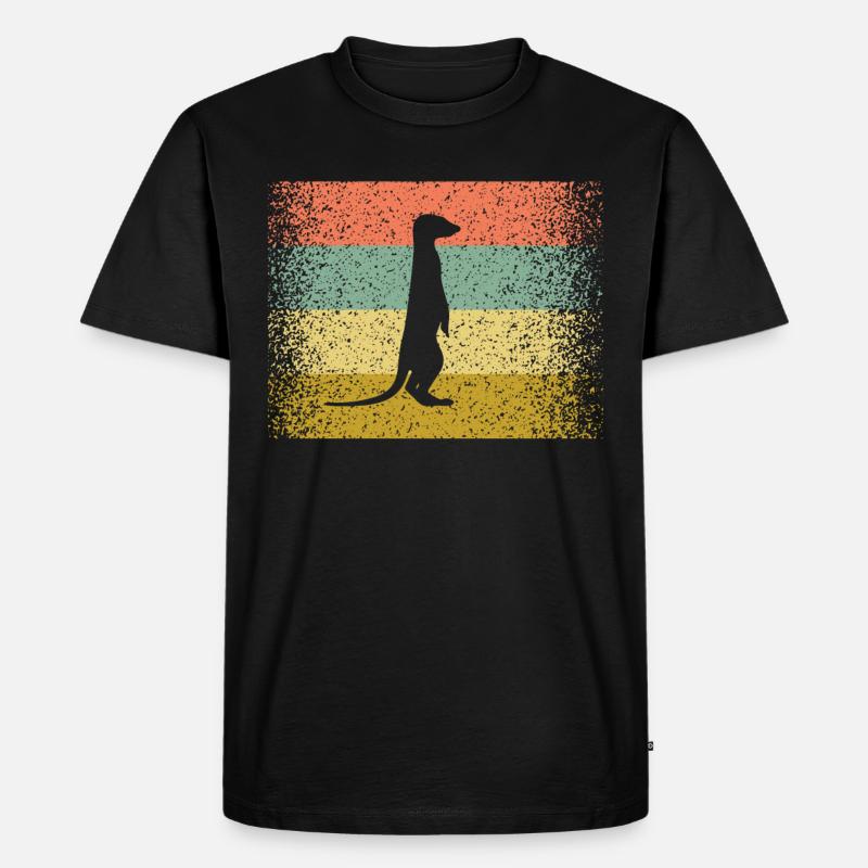 Das bunte Erdmännnchen - Männer Premium Bio T-Shirt - Schwarz