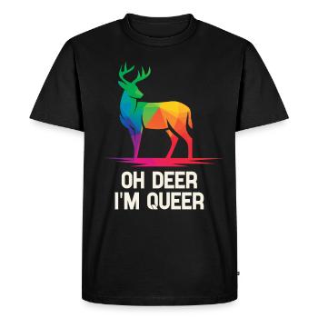 LGBT gay - T-shirt Premium bio Homme - noir - Devant - Nico (187cm)