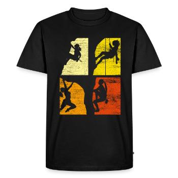 Grimper filles alpinistes - T-shirt Premium bio Homme - noir - Devant - Nico (187cm)