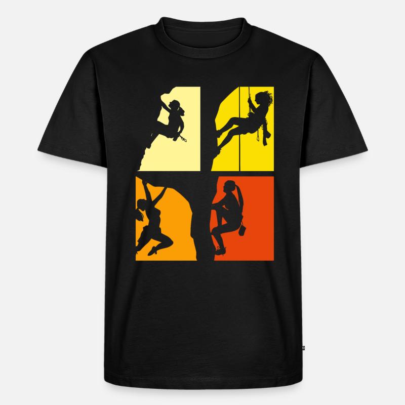 Klettern Kletterer - Männer Premium Bio T-Shirt - Schwarz