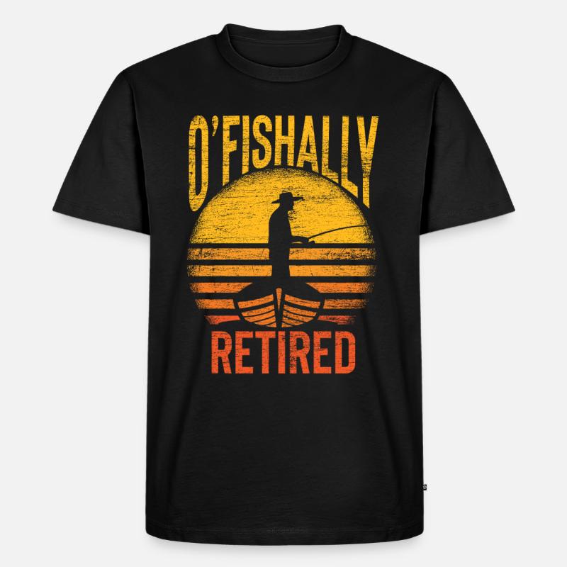 Fischen - Männer Premium Bio T-Shirt - Schwarz