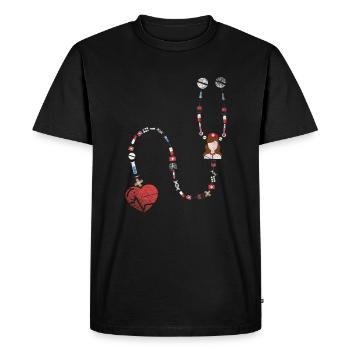 Nurse stethoscope - Men's Premium Organic T-Shirt - black - Front - Nico (187cm)