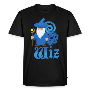 Rpg Wizard D20 Dice Board Game Gift Shirt - Men's Premium Organic T-Shirt - black - Front - Nico (187cm)