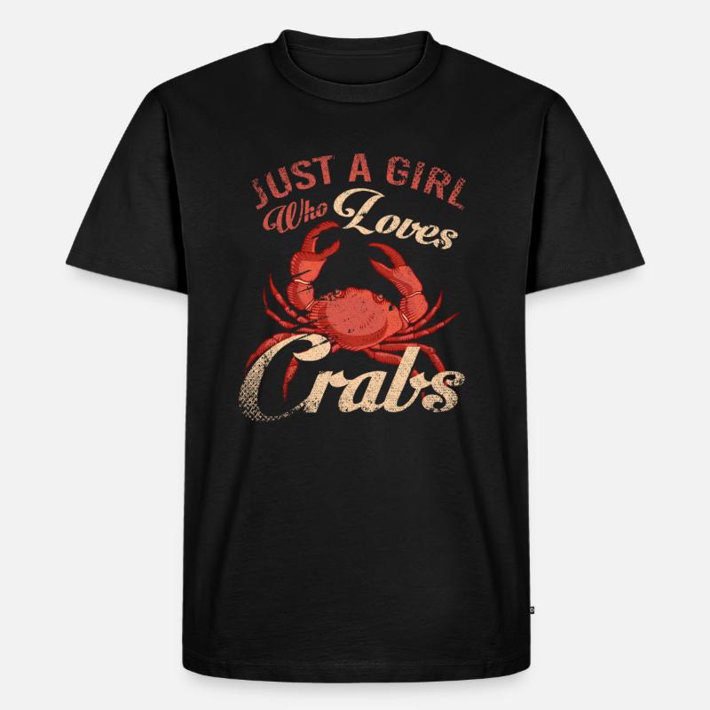 Krabbe Mädchen - Männer Premium Bio T-Shirt - Schwarz